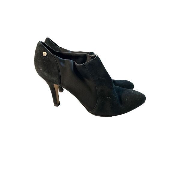 Anne Klein Belicimo Leather Suede Black Booties - Picture 1 of 14